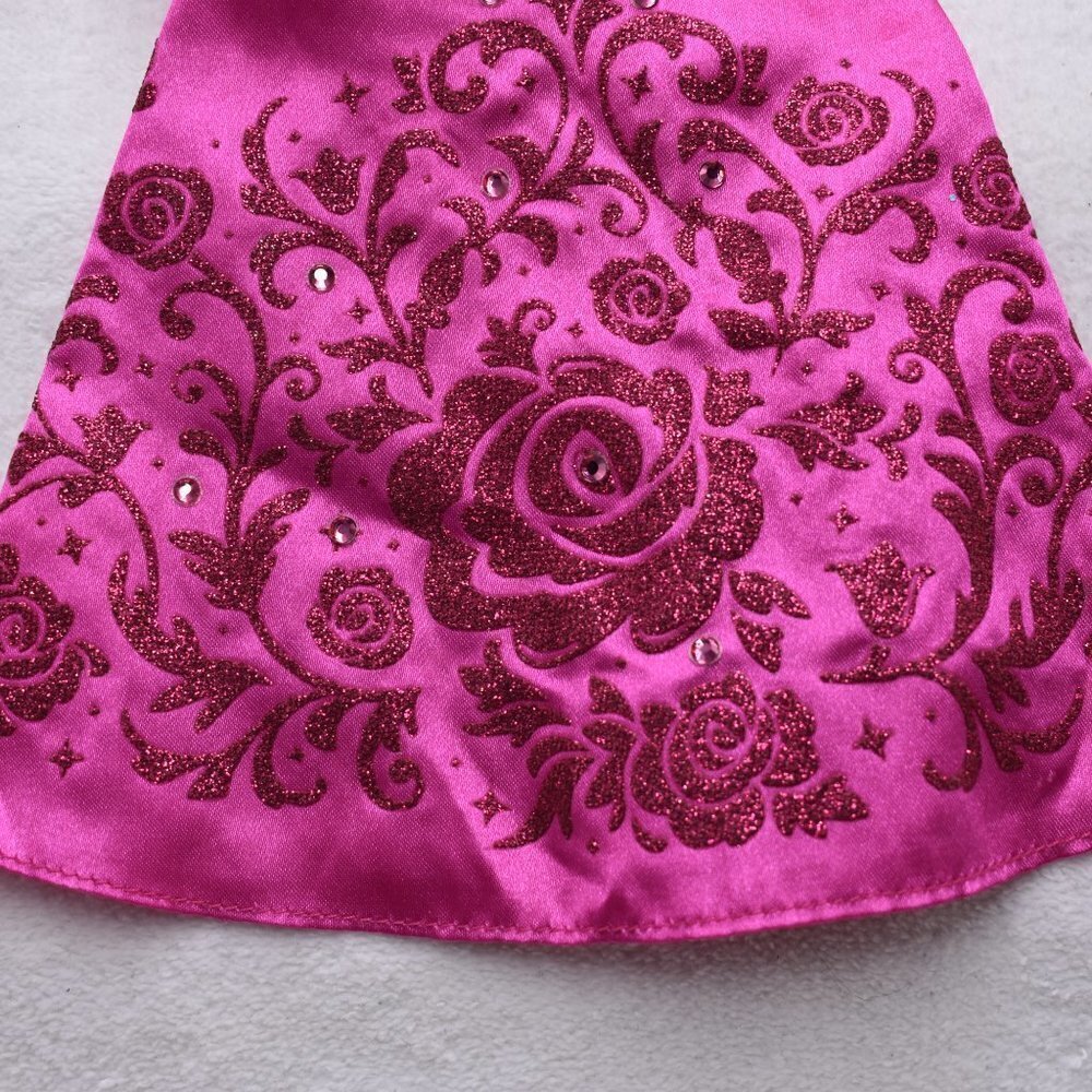 Disney Store Sleeping Beauty Pink Velvet Long Gown Dress Replacement Dress - Picture 6 of 10